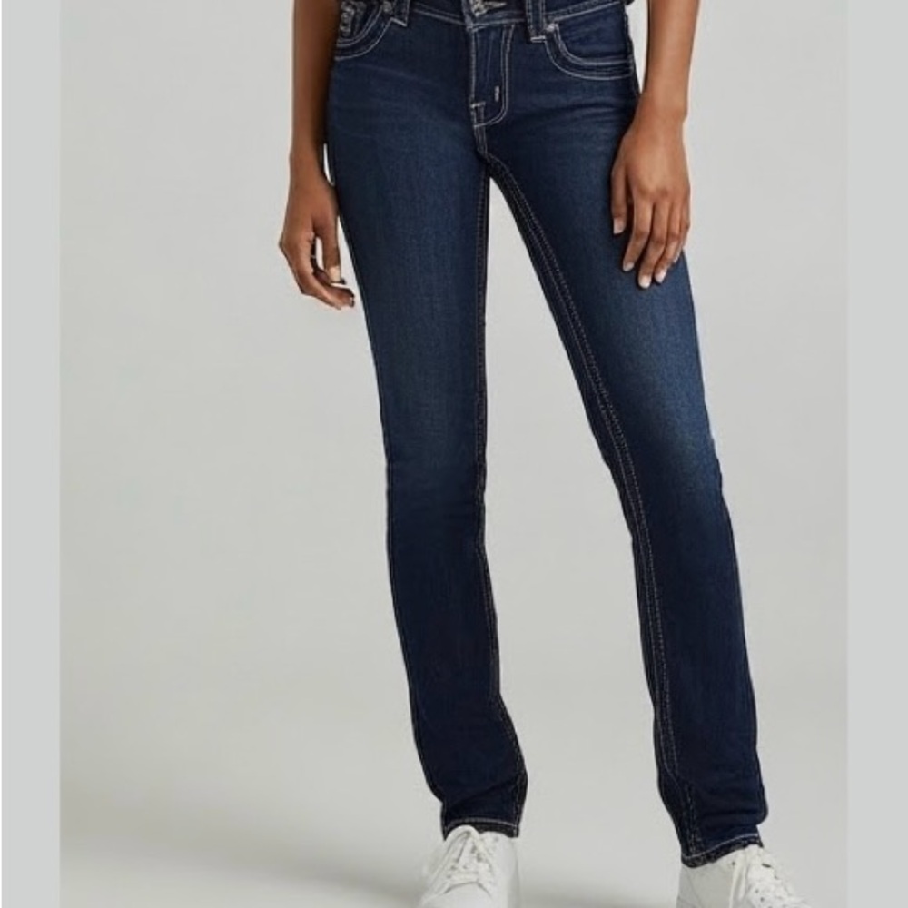 Miss Me jeso 86sl 27x32 Blue Skinny Leg Jeans Classic Style